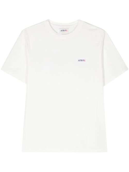 White cotton soft t-shirt Autry | TSPM502WAPPAREL WHITE